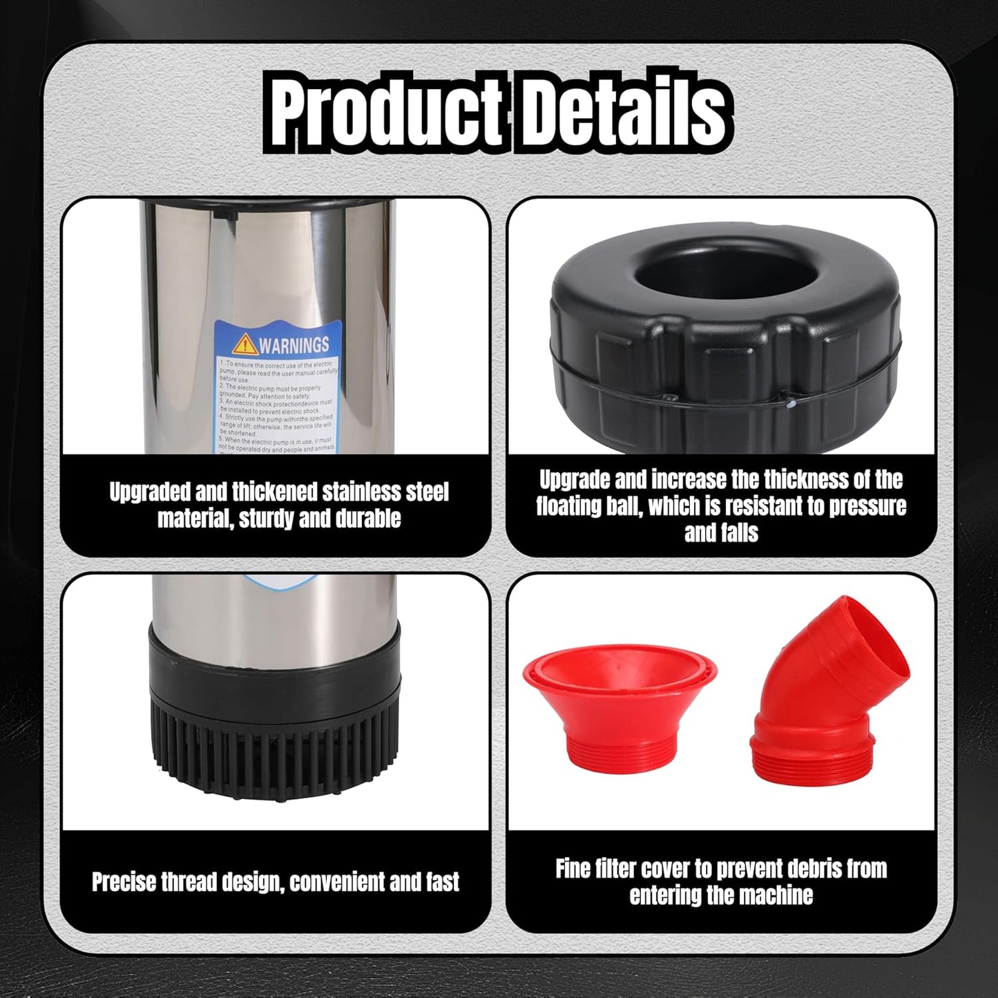 Pond Fountain Aerator Floating Aerating Pond Fountain Pump 120V 750W 1HP 15000 GPH with 120FT Power Cord Multifunctional Timer for Outdoor Ponds Lakes Water Gardens