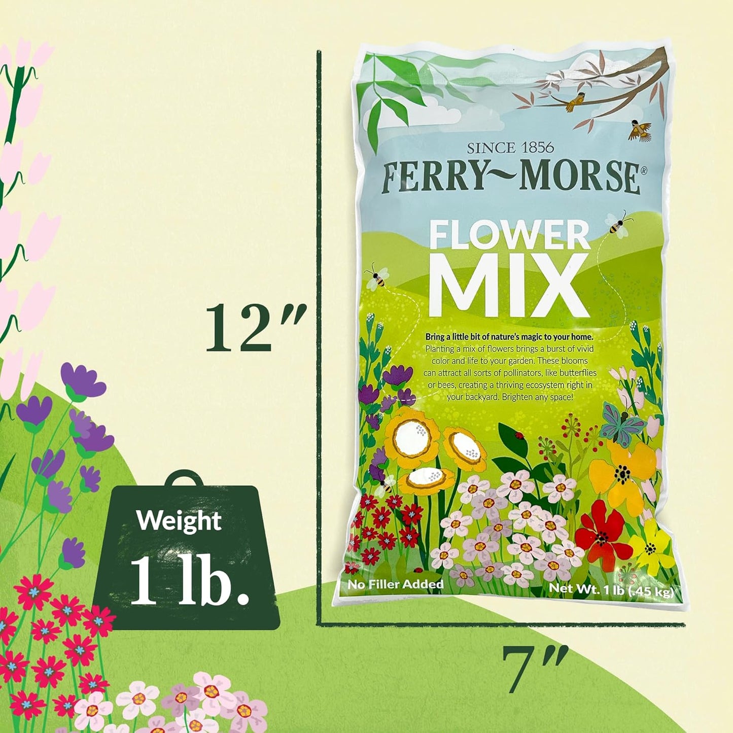 Ferry-Morse Beneficial Bug Mix Bulk Wildflower Seeds, 1lb
