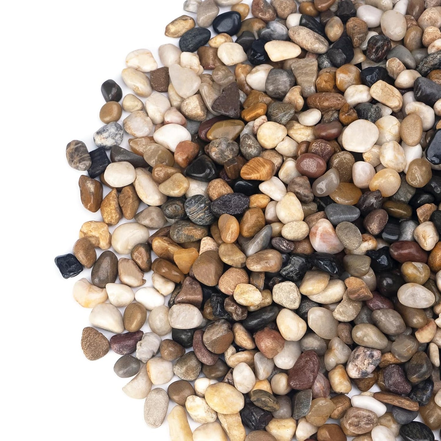 2.5 lbs Pebbles for Indoor Plants, Succulent, Bamboo, Vase, 3/8" Plant Rocks for Pots Indoor, Small River Rocks Decorative Pea Gravel, Highly Polished