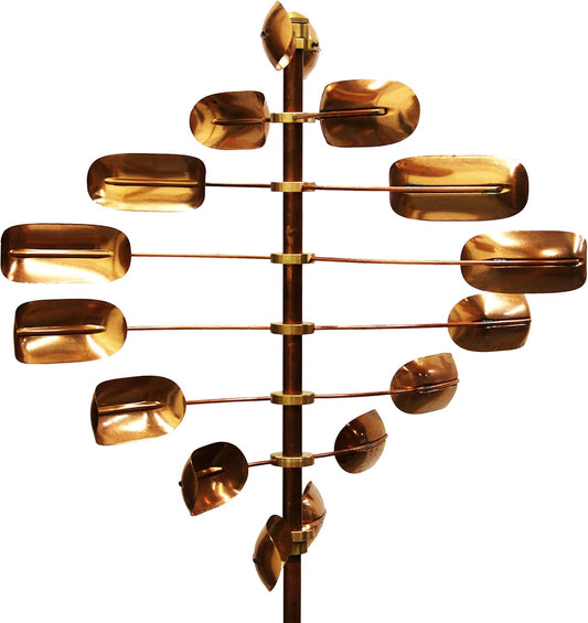 Stanwood Wind Sculpture Kinetic Copper Wind Spinner - Lucky 8 Twirler