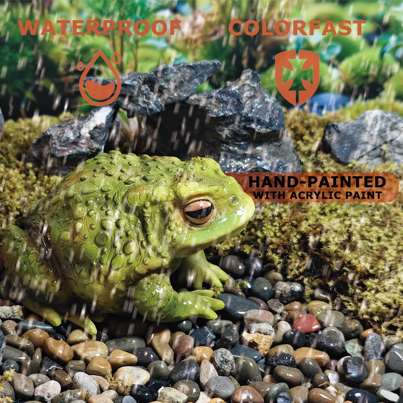 Sunthus Frog Toad Sculptures Garden Statues Yard Art Resin Decorations Outdoor Garden Decor