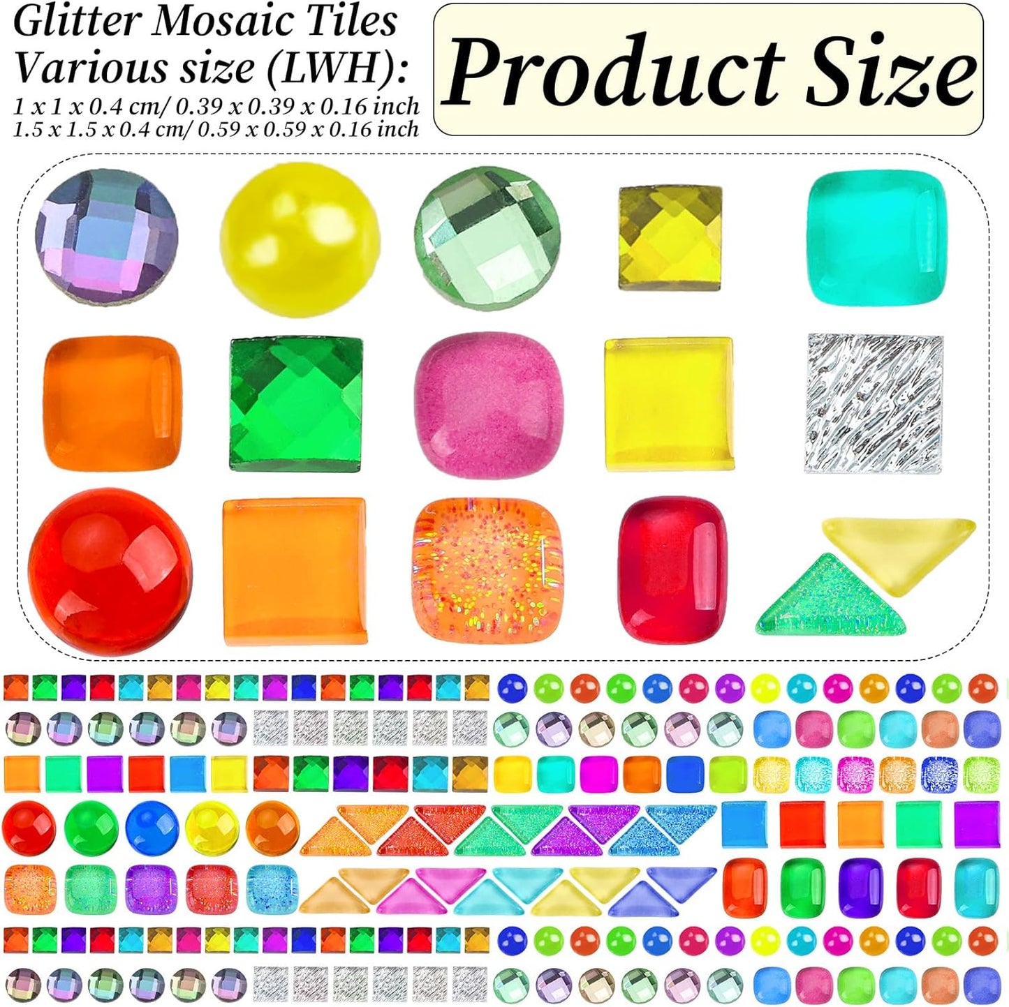 2400 Pcs Colorful Irregular Crystal Mosaic Tiles, 4.4lb Tiny Mosaic Tile DIY Hobbies Children Handmade Crystal Craft for Craft Bathroom Kitchen Home Decoration DIY Art Projects