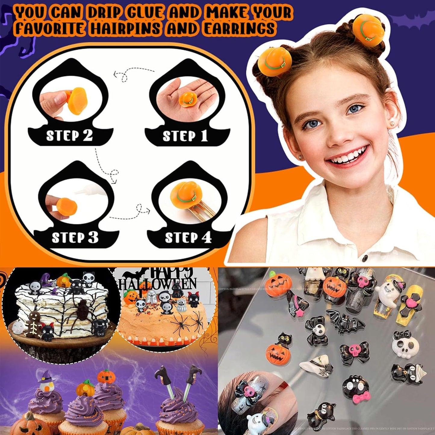 87 Pcs Halloween Mini Resin Figures 23 Styles Tiny Resin Animals Pumpkin Ghost Skull Miniatures Bulk for Halloween Party Favors Bag Fillers Garden Dollhouse Decor