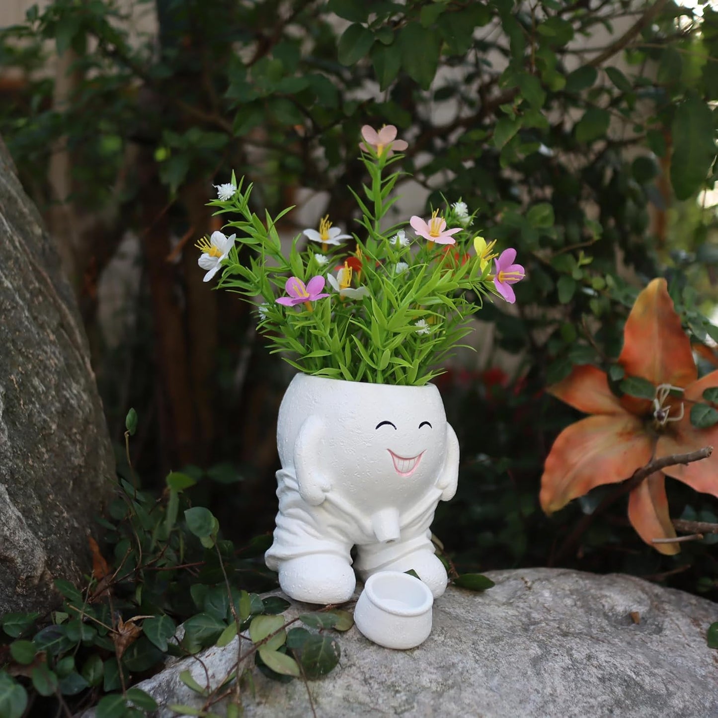 Head Planters Face Vase Cactus Pots for Indoor Outdoor Décor, Unique Plant Pot Fun Live Plants Planter Cute Succulent Pots, Gifts for Plant Lovers