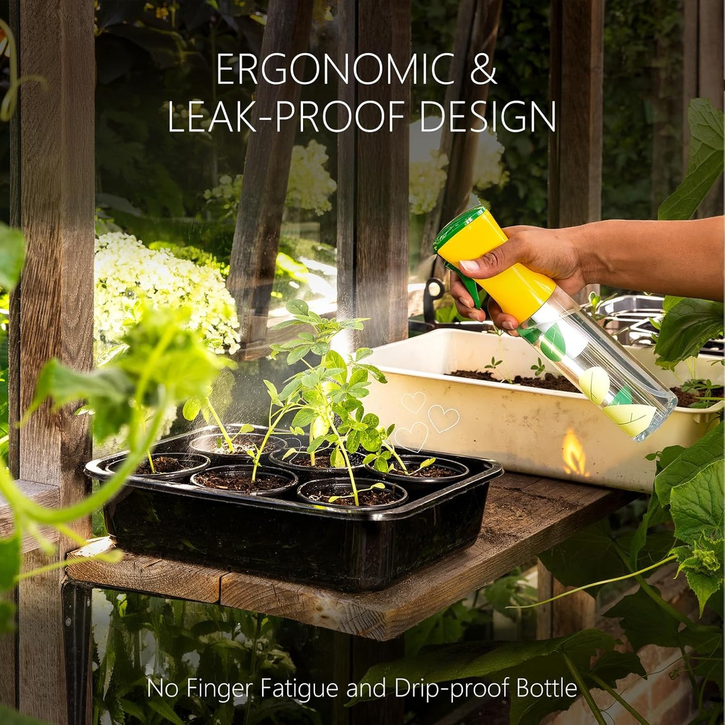 FLAIROSOL BOTANICA Plant Mister Water Spray Bottle, 10.1 oz 300 ML Mist Sprayer for Plants, Continuous Ultra Fine Mister Spray Bottle - Leak Proof - for Flowers, Gardening, Houseplants