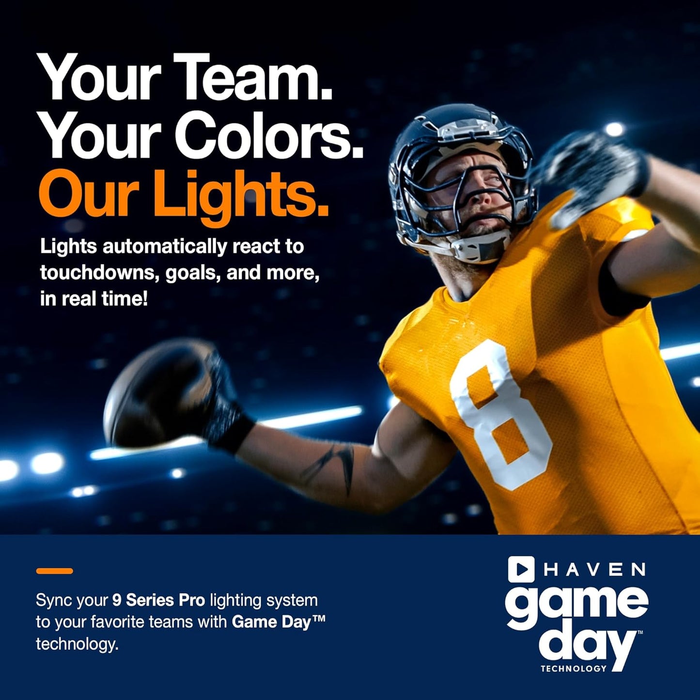 Haven Lighting 9 Series Pro Landscape Lighting Kit - Professional-Grade App Controlled Smart Lights with WiFi - Color Changing Exterior House Lighting, 12-Up/5-Path LED Lights