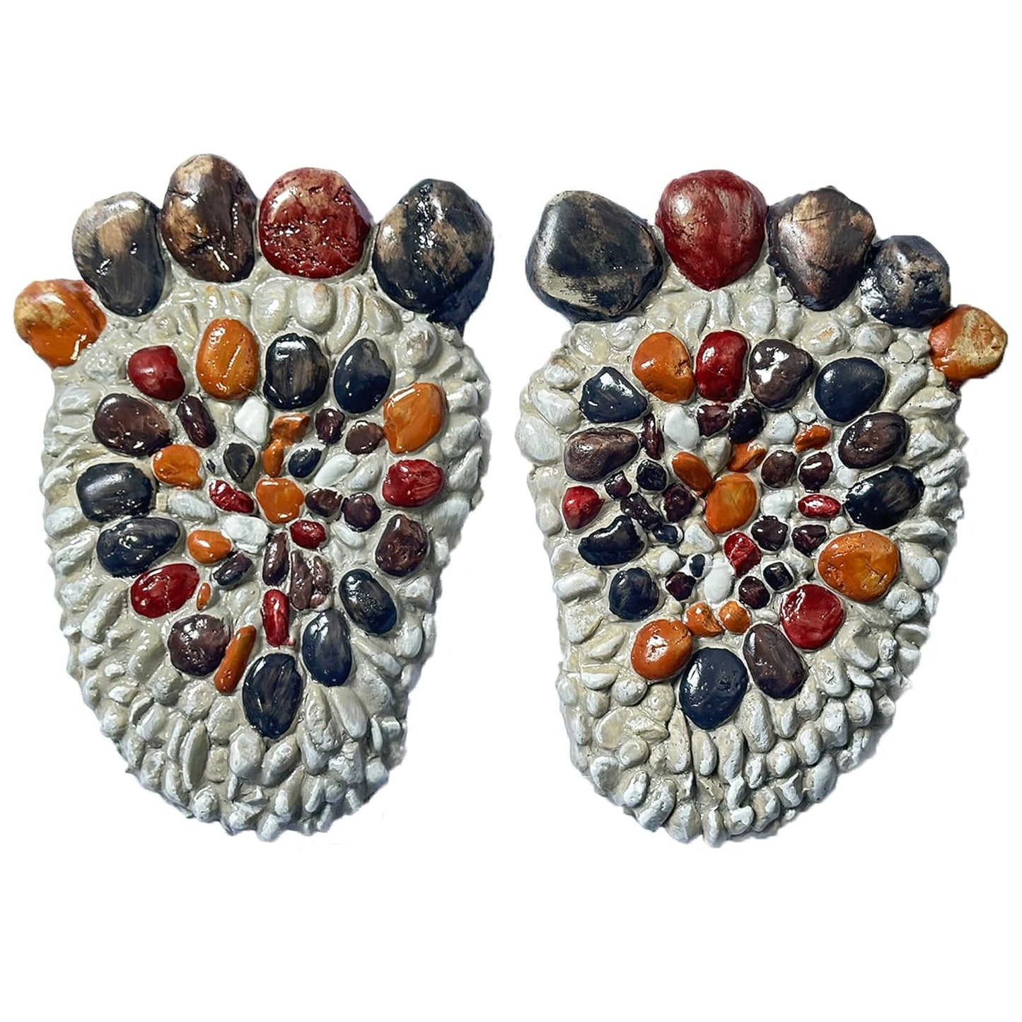 Outdooor Stepping Stones - Decorative Garden Stones for Patio, Deck, Garden or Sidewalk Faux Cobblestone Stepping Stones (Set of 2#B Small Size