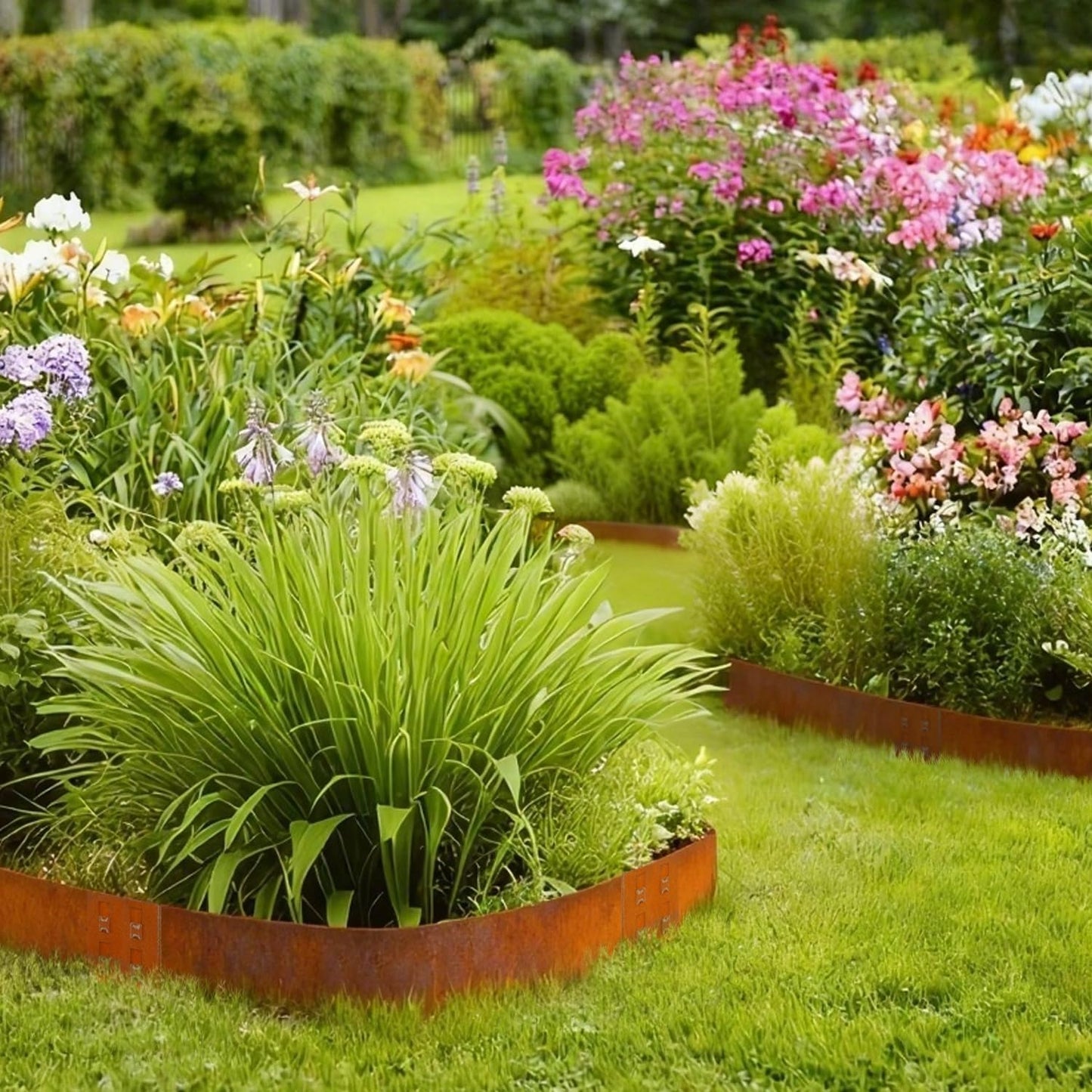 Corten Steel Landscape Edging 40" Lx 6" H Steel Landscaping Edging 6 pcs Metal Landscape Edging Garden Landscaping Border Edge for Yard Lawn by GZGNEEVL