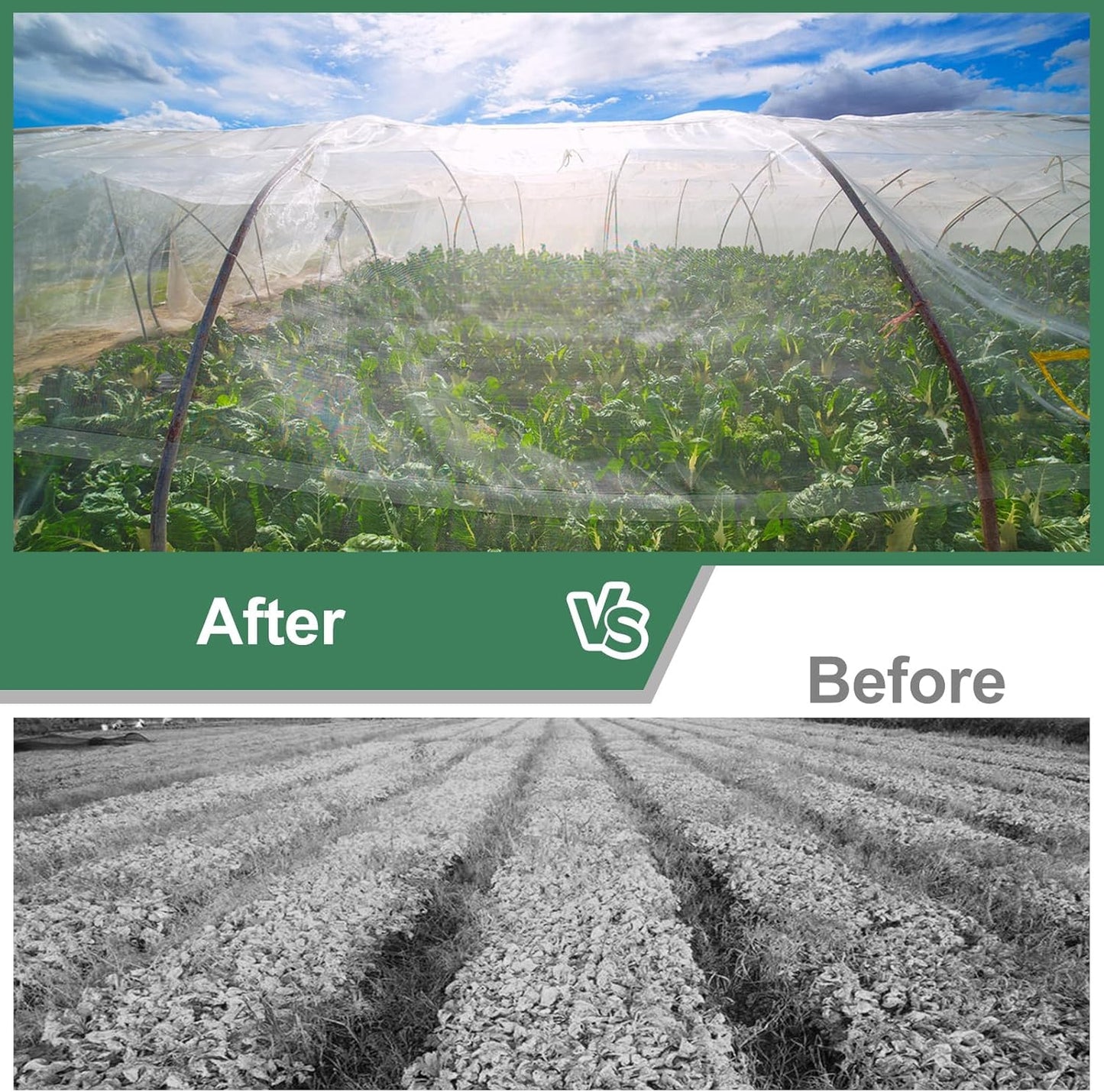 Garden Netting Pest Barrier 10 x 50FT Garden Mesh Netting Insect Netting Garden Neting for Raised Beds Garden Insect Barrier Plant Mesh Cover for Vegetable Flowers Fruits Plants Greenhouse