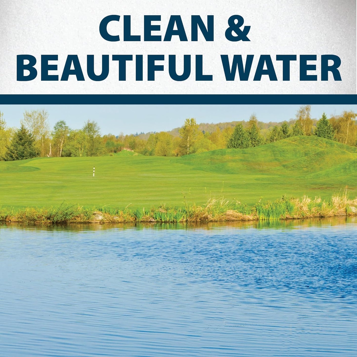 Airmax Pond Dye Plus, Nature's Blue Colorant & Natural Beneficial Bacteria, Large Pond & Lake Water Clarifier & Color Treatment, Shade Plants & Algae from Sunlight, Fish & Livestock Safe, 1 Gallon