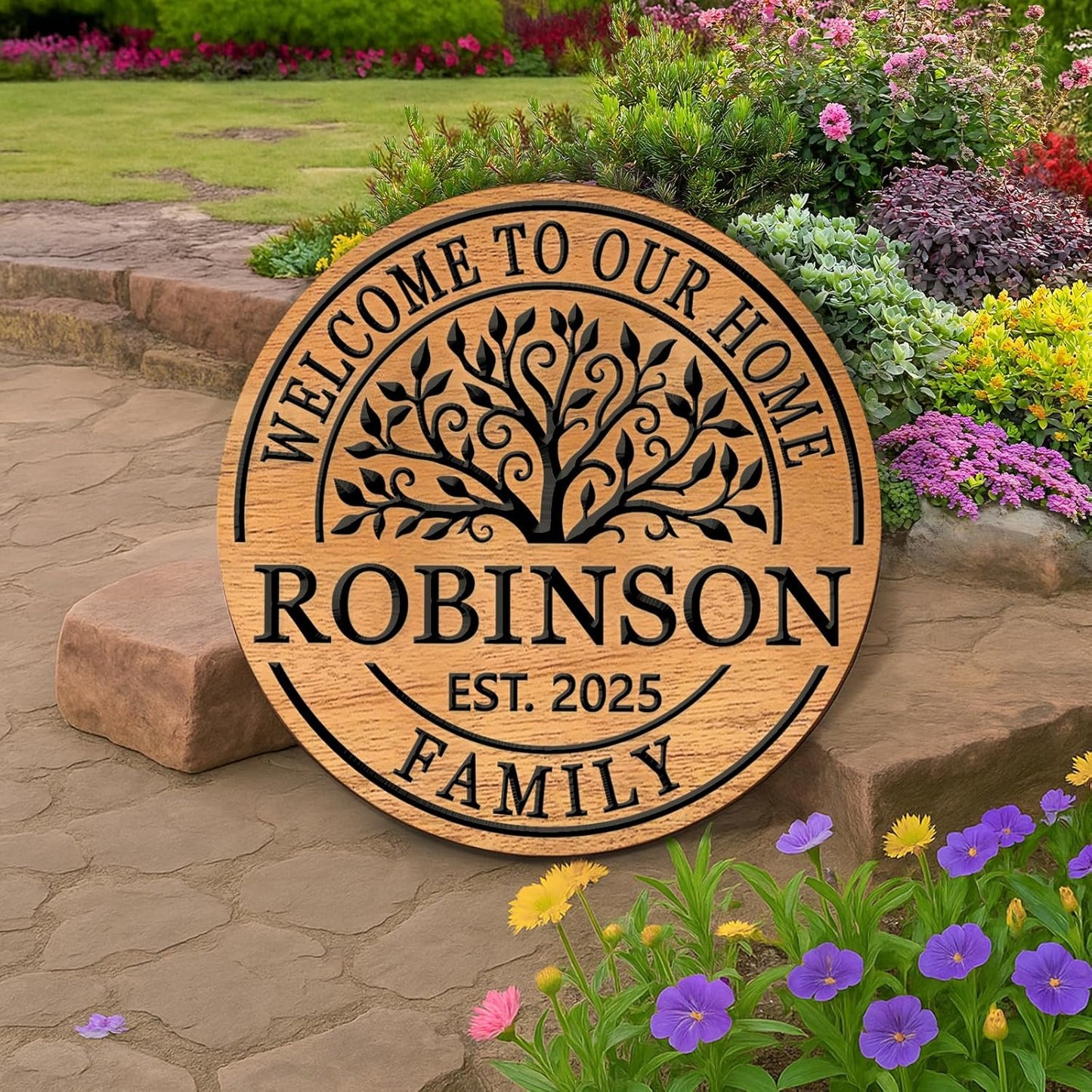 Custom Carved Family Name Sign Personalized Wood Name Sign Home Wall Decor Custom Last Name Sign Anniversary Wedding Gift Housewarming Gift