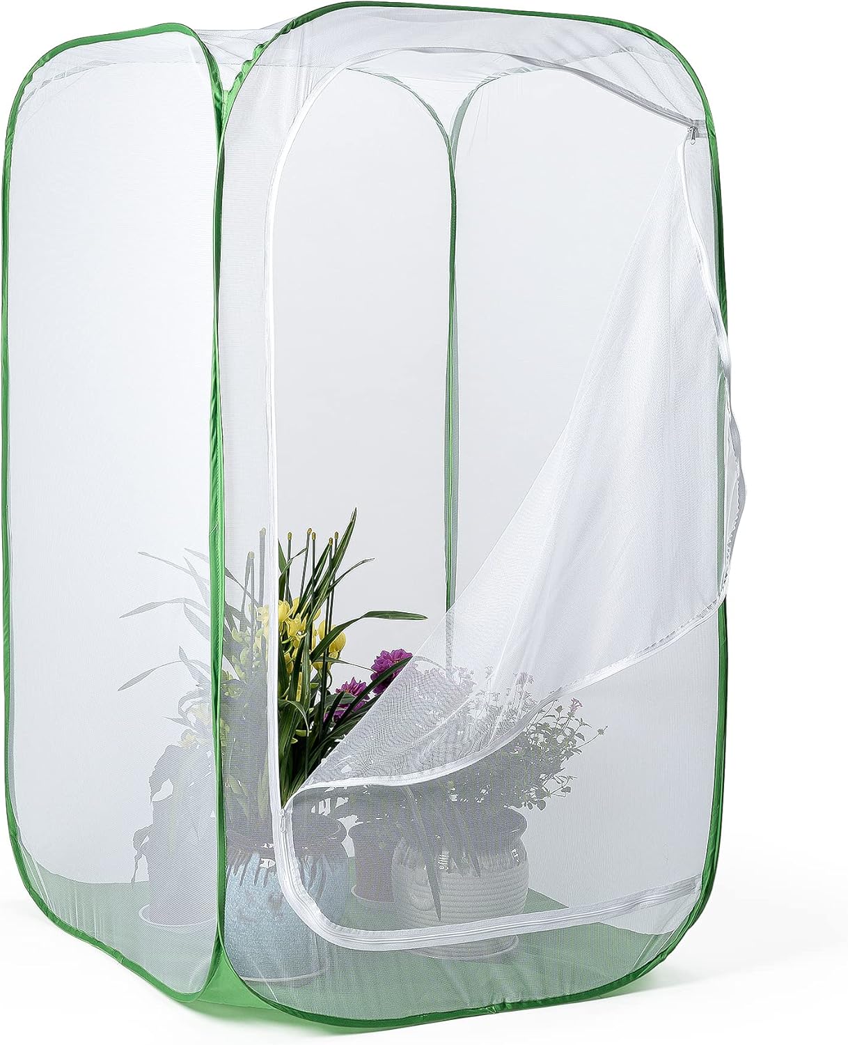 36" Outdoor Mesh Plant Enclosure, Plant Cover for Pests, Bird and Pest Protection Guard for Fruit, Vegetables, Flowers and Herbs Pop-Up Cage 24 x 24 x 36 Inches