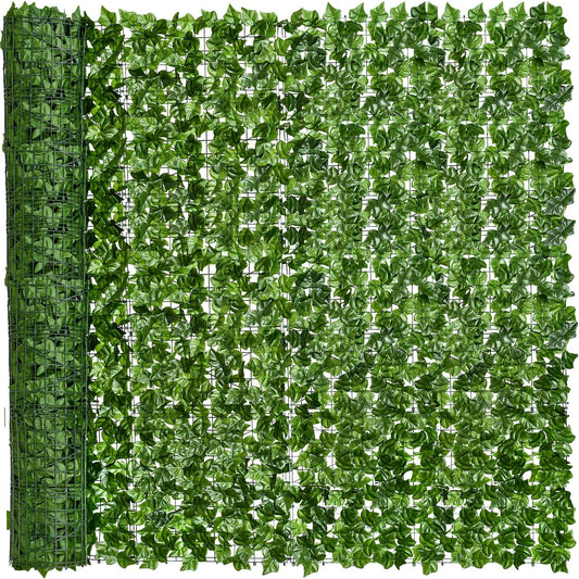 DearHouse Artificial Ivy Privacy Fence, 157.5x78.7inch Artificial Hedges Fence and Faux Ivy Leaf Decoration for Outdoor Decor, Home, Garden Decor