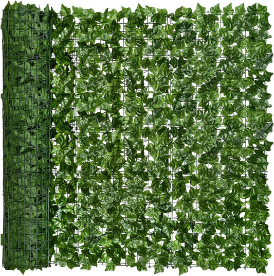 DearHouse Artificial Ivy Privacy Fence, 118x69in Artificial Hedges Fence and Faux Ivy Vine Leaf Decoration for Outdoor Garden Decor