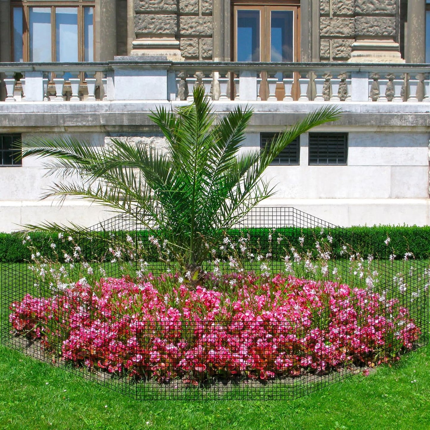 15 Pcs Large Wire Plant Protector from Animals, 5 Pack 24" H X 12" Dia Metal Plant Cage Chicken Wire Cloche with Ground Stakes and Nylon Tie to Keep Animals Out, Garden Protection Bunny Barricade