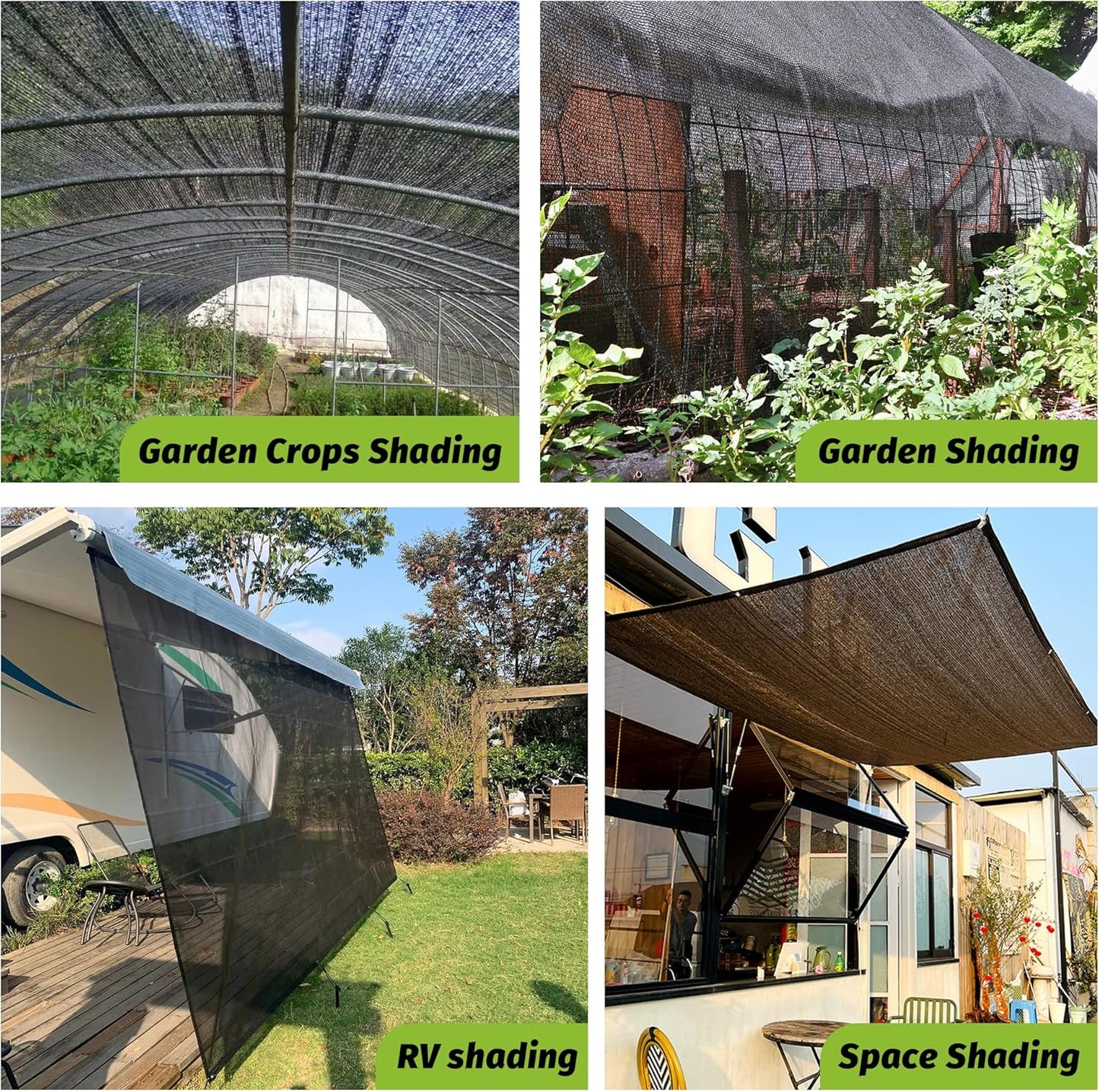 Garden expert 75% Black Shade Cloth 10x20FT Taped Edge with Grommets Sun Net Mesh for Garden Patio Backyard UV-Resistant