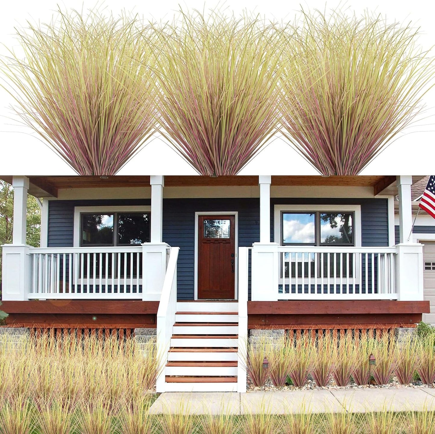 100Pcs Artificial Grass Plants, Faux Shrubs Wheat Grass, Artificial Tall Grasses Fake Plants for Outdoor Decor,Artificial Greenery Stems Weed for Room Indoor Home Decor（Light Purple）