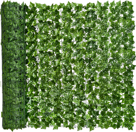 DearHouse 68.9x157.5in Artificial Ivy Privacy Fence Wall Screen, Artificial Hedges Fence and Faux Ivy Vine Leaf Decoration for Outdoor Garden Decor