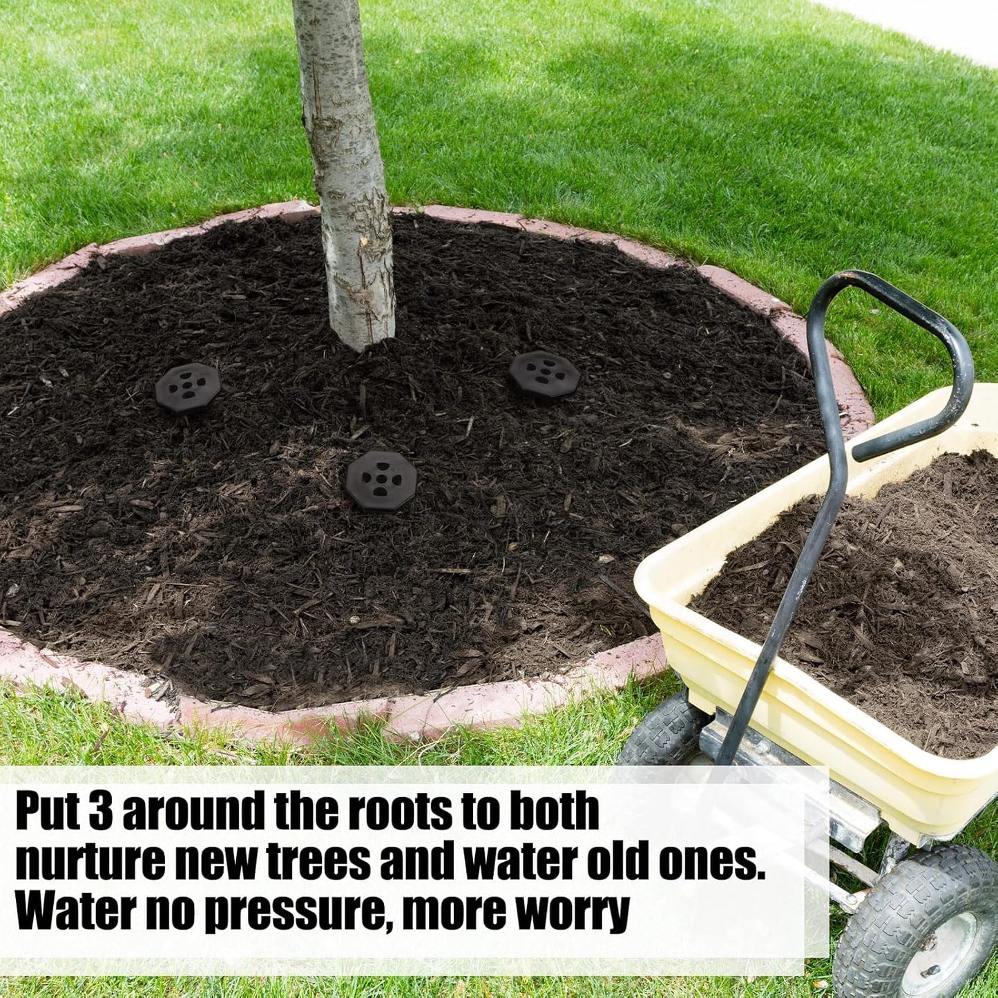 9 Pack Garden Watering Stake Large UV-Protected ABS Plastic Deep Root Irrigation Spike for Trees, Shrubs, Bushes, Shrubs, Flowers, Fruits, Vegetables, Potted Plants (8 Inch)