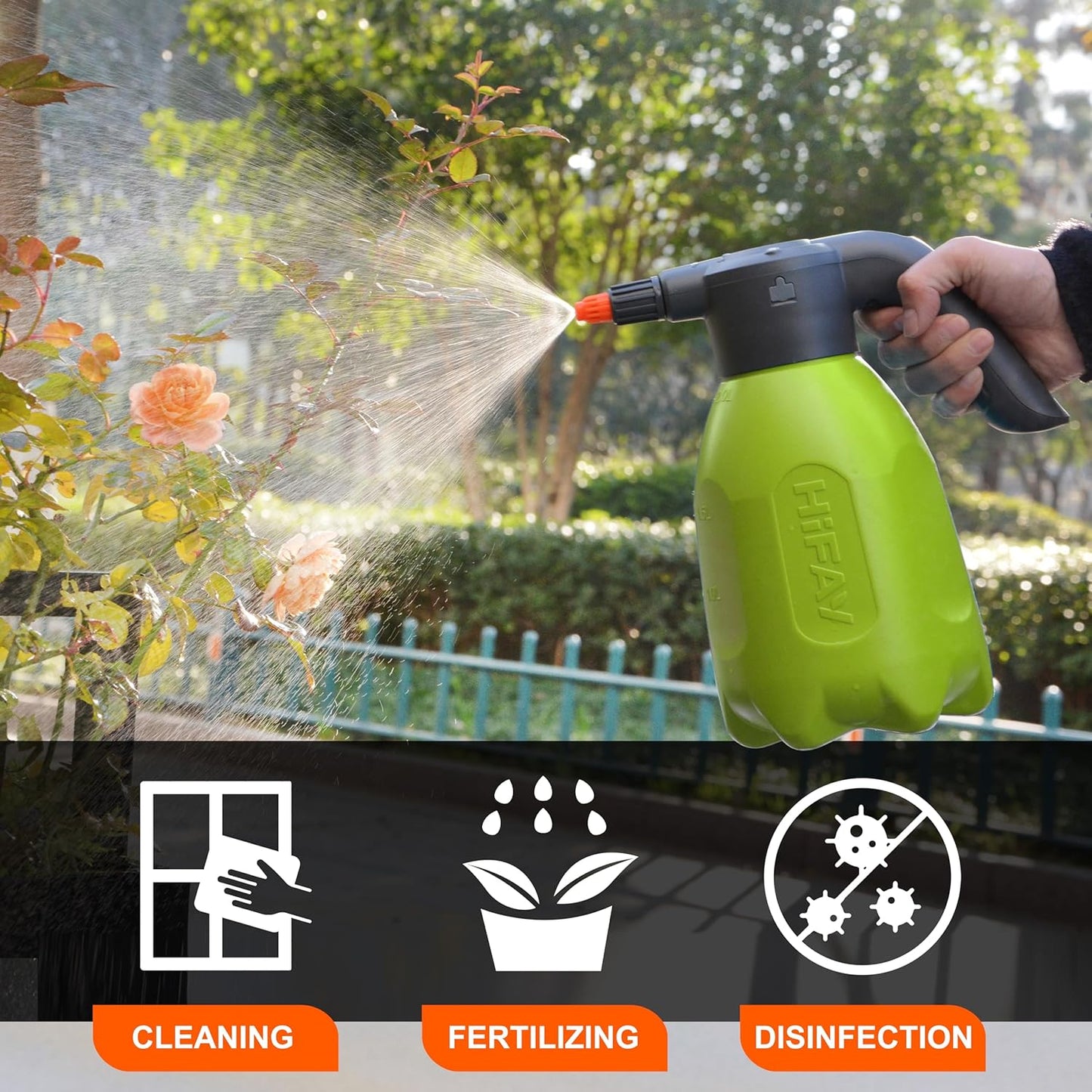 ES2-PRO Electric Spray Bottle 2L/0.5Gallon, Rechargeable Battery Powered Sprayer Spray 60 Bottles On a Single Charge, Automatic Plant Mister，Pump Sprayer,Indoor Watering Can for Plants