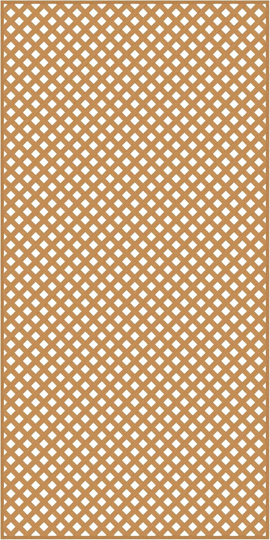 4 ft. x 8 ft. Sierra Cedar Privacy Diamond Vinyl Lattice