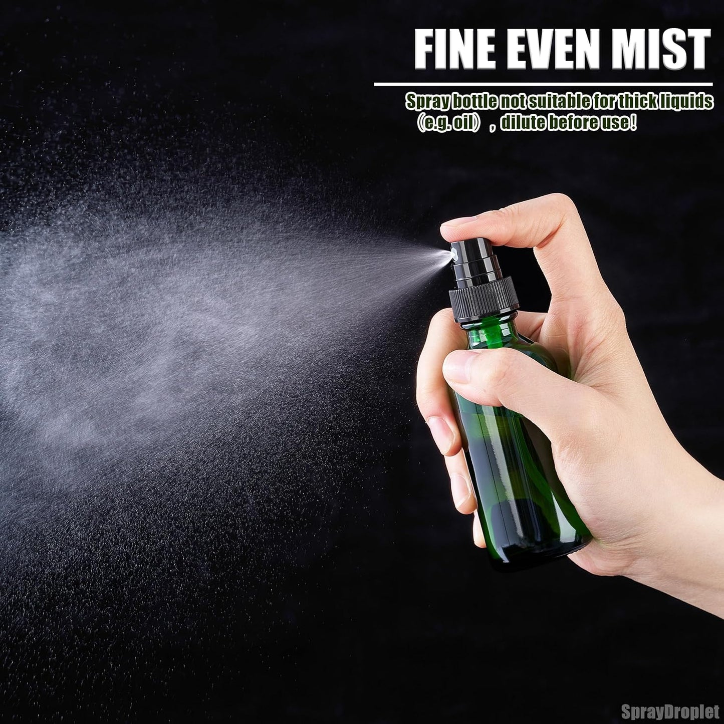 2 oz Glass Spray Bottles, Reusable Fine Mist Sprayer Small Spray Bottle, Leak-Proof Design, Perfect for Travel, Skin Care, Perfumes, Botanical, Cleansing (Green, 2oz-24pcs)