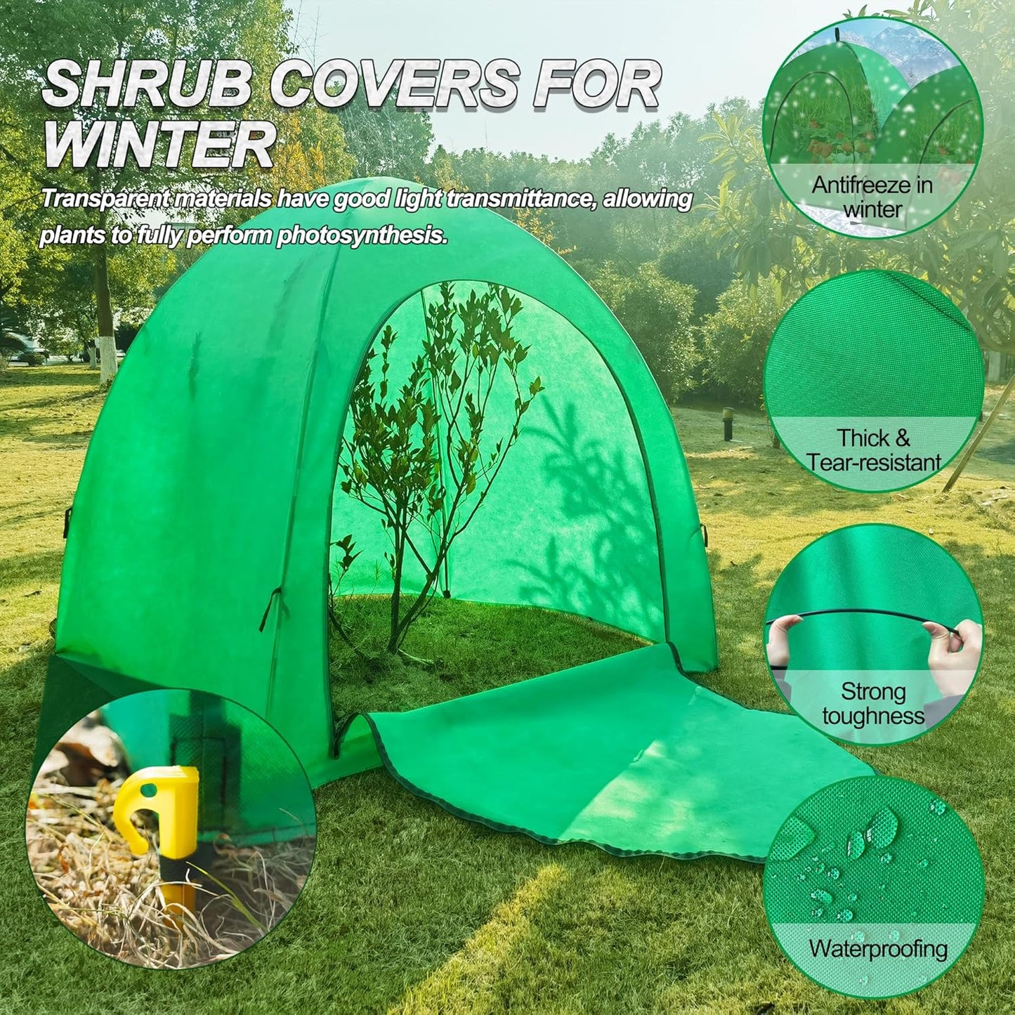 59″*59″*60″ Winter Plant Warm Covers - Raised Bed Cover, Garden Row Accelerator, Warm Tent Freeze Protection Humidity Domes for Germination, Seedling Propagation Protecting Plants from Animals