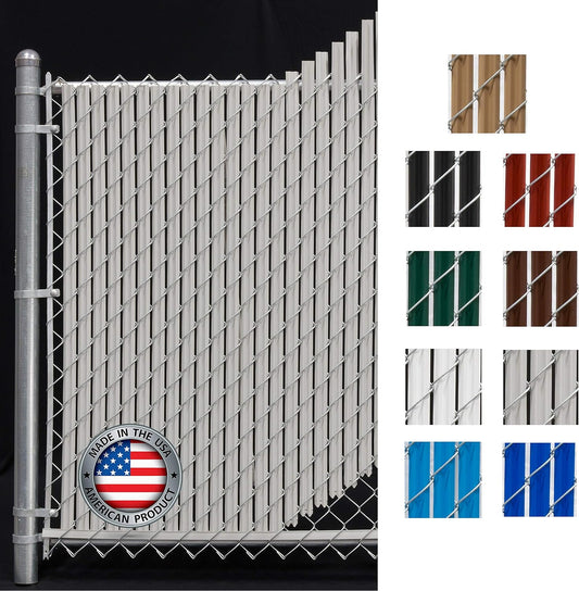 Wave Slat (9 Colors) Single Wall Bottom Locking Privacy Slat for 4', 5', 6', 7' and 8' Chain Link Fence (7 ft, Gray)
