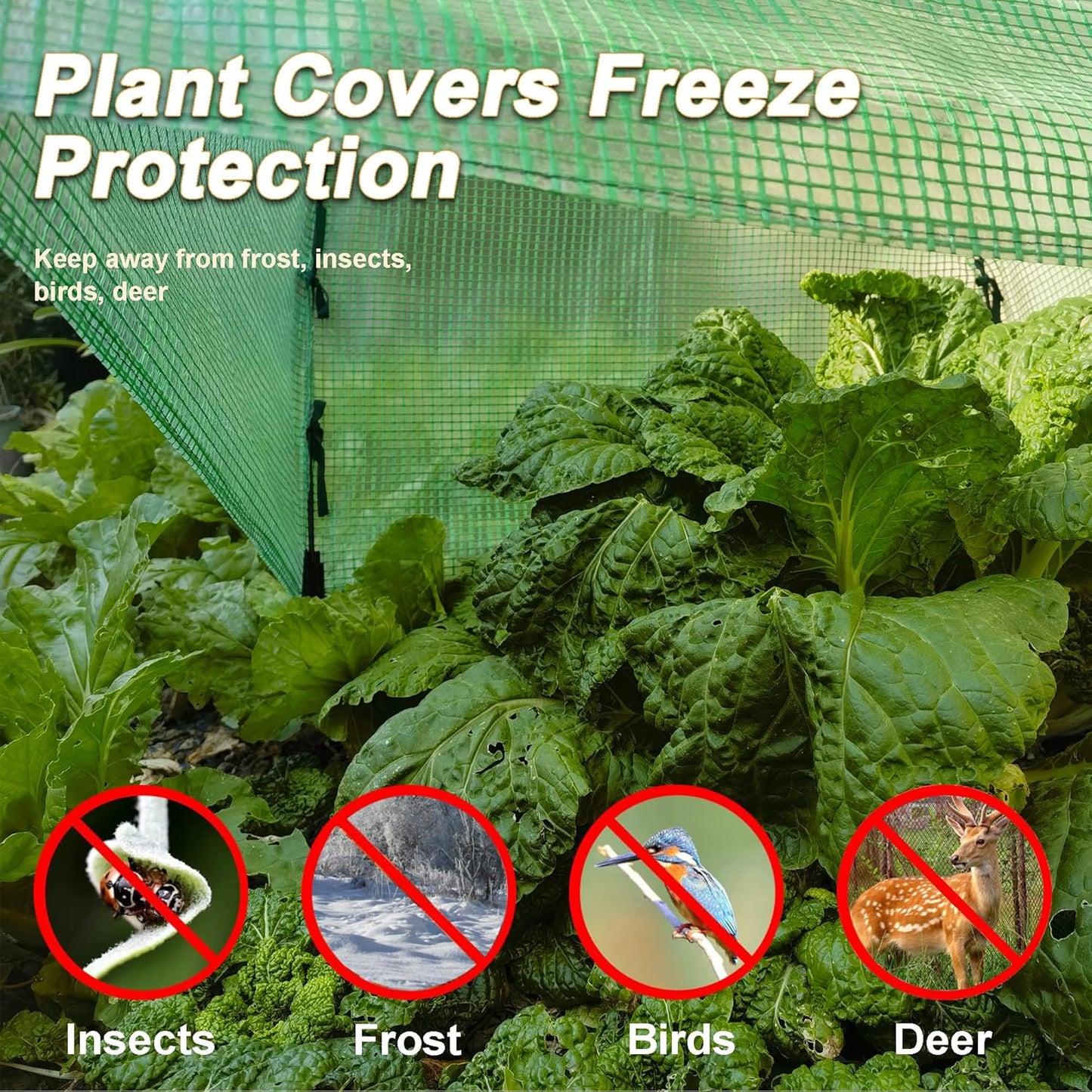 36″*36″*35.5″ Winter Plant Warm Covers - Raised Bed Cover, Garden Row Accelerator, Warm Tent Freeze Protection Humidity Domes for Germination, Seedling Propagation Protecting Plants from Animals 2 PCS