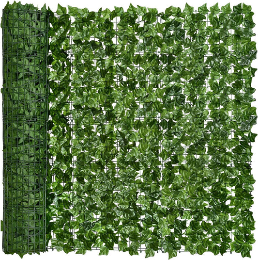 DearHouse Artificial Ivy Privacy Fence Wall Screen, 59x236.2inch Artificial Hedges Fence and Faux Ivy Vine Leaf Decoration for Outdoor Garden Decor