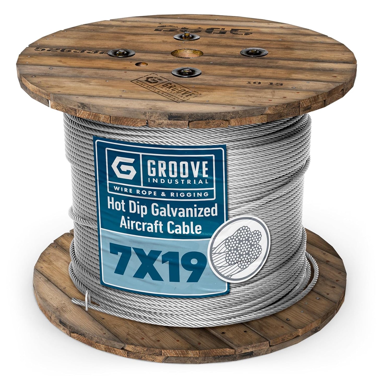3/16’’ 7x19 Hot Dip Galvanized Aircraft Cable – Steel Wire Rope - 300 Feet