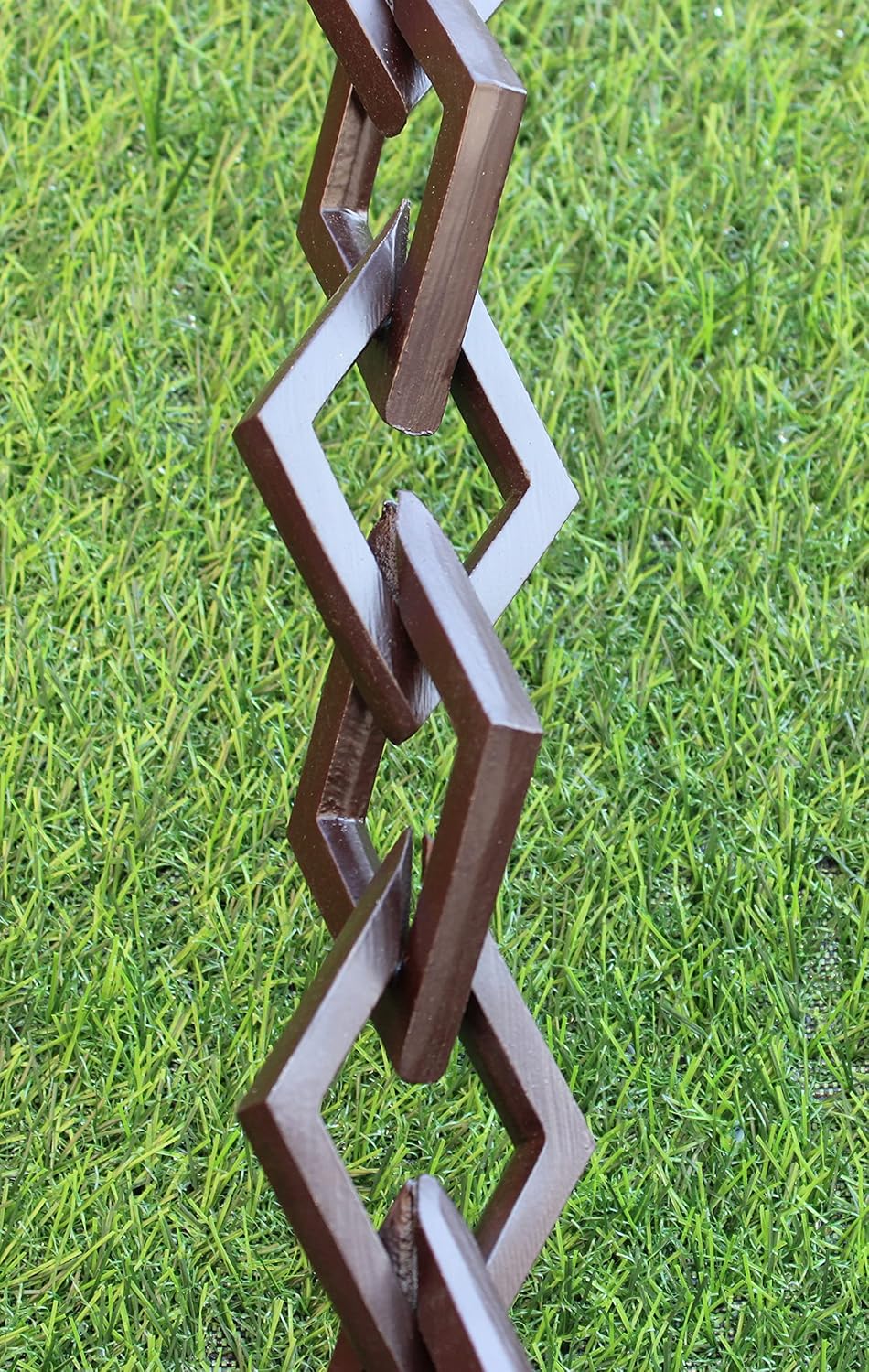 KAM Home Diamond Links Rain Chain with Installation Kit (Brown, 13)