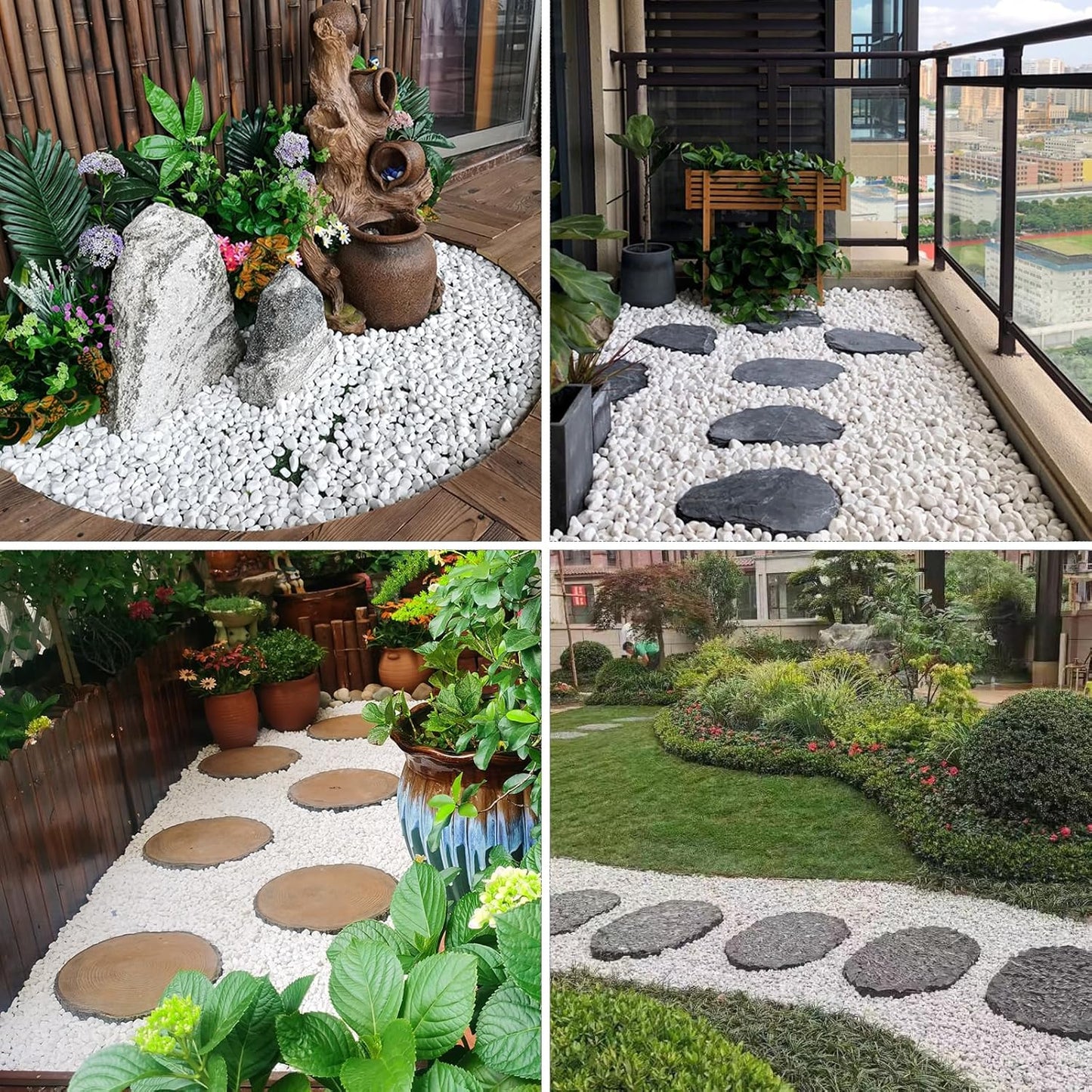 10lbs White Pebbles for Landscaping, 3/8inch Small Rocks for Succulent Cactus Planters, Natural Polished Pebbles, River Rocks for Plants, Vases, Garden