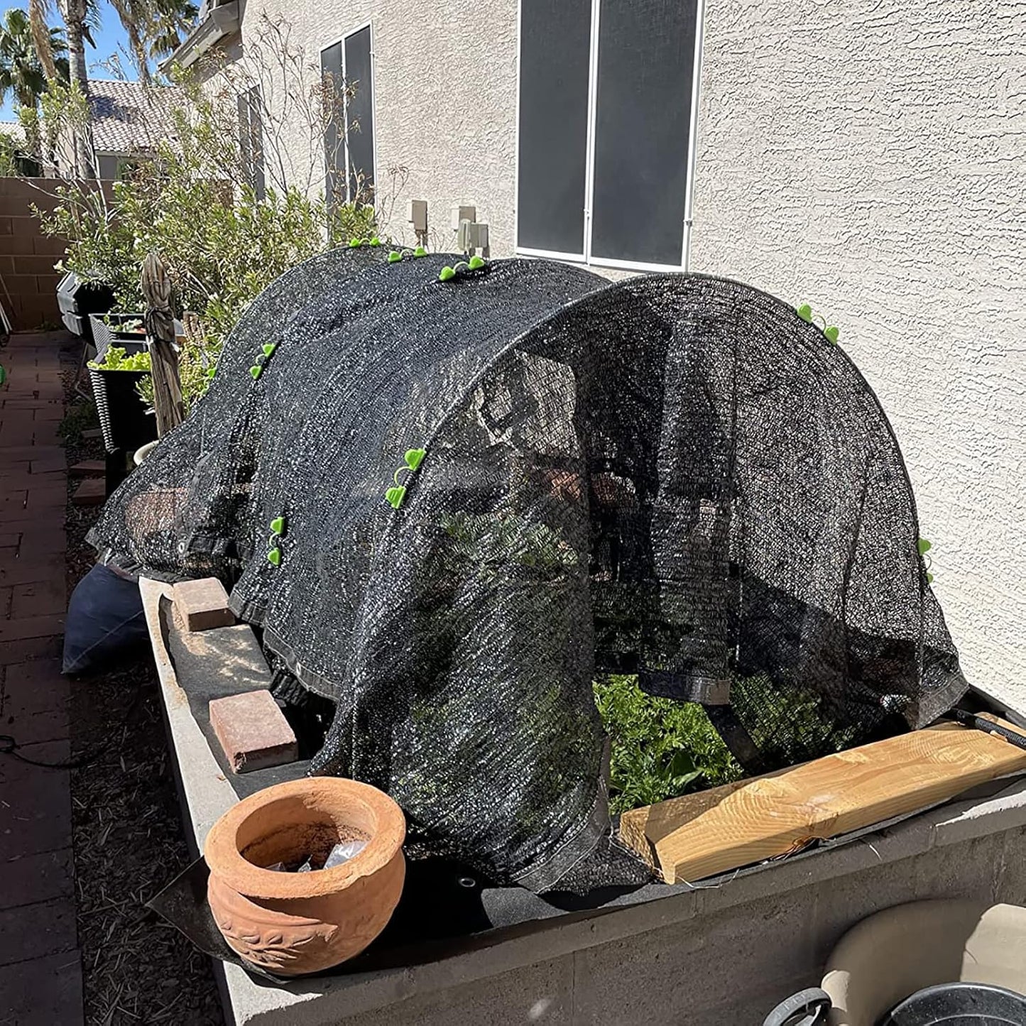 Greenhouse Hoops Grow Tunnel, 5 Sets of 7FT Garden Hoops for Raised Beds, Rust-Proof Fiberglass Frame for Garden Netting, Greenhouse Kit, Plant Shade Cloth, Plant Row Cover, 25 pcs