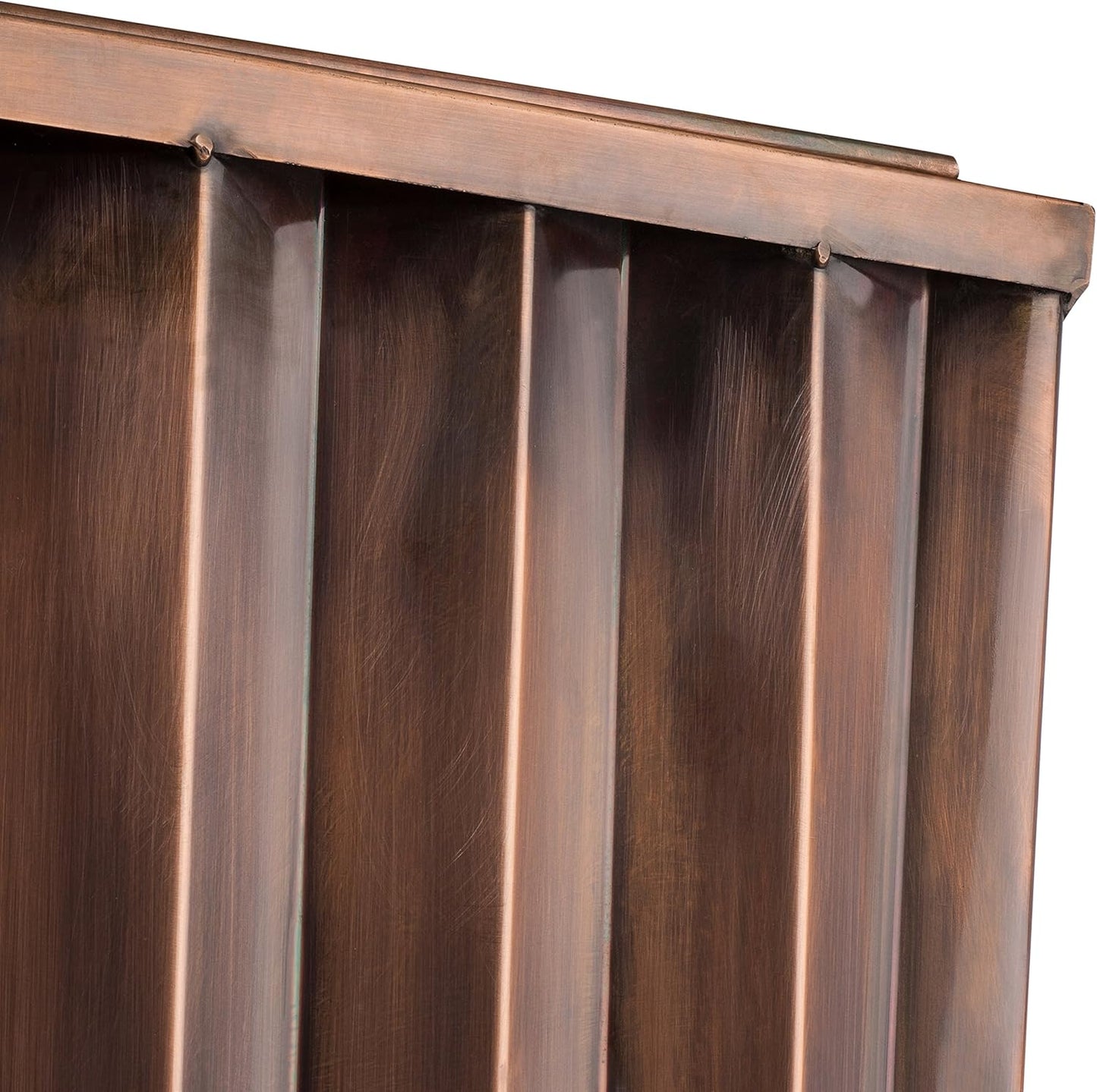 H Potter Tall Outdoor Indoor Planter Patio Deck Flower Ribbed Garden Antique Copper Finish Large