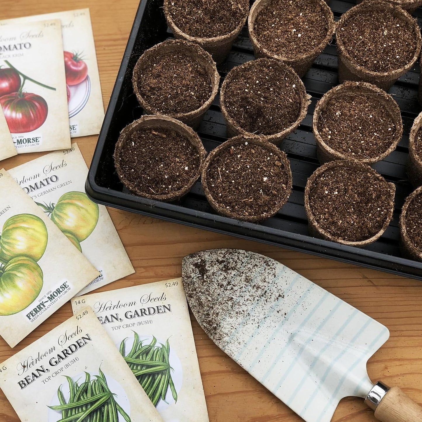 Jiffy Seed Starting Watertight Plastic Plant Tray, 10.75" x 21" - 10 Trays