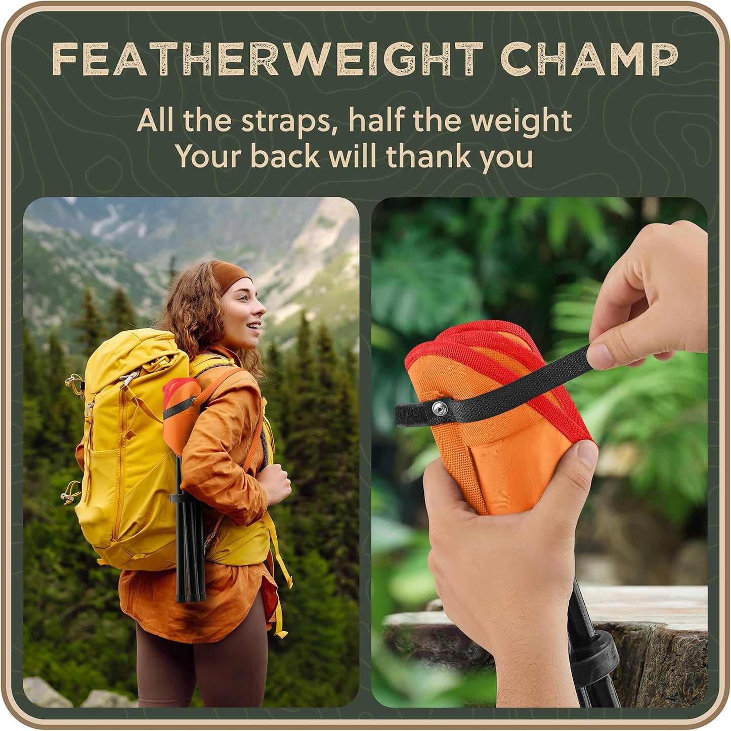 Foldable Tripod 13.4'' Stool - Ultra Portable Seat, Best for Youth+Pocket - 1 lb Camping Stool, 3 Legged Strong Steel Stool, Height: 13.4 inches (Orange)