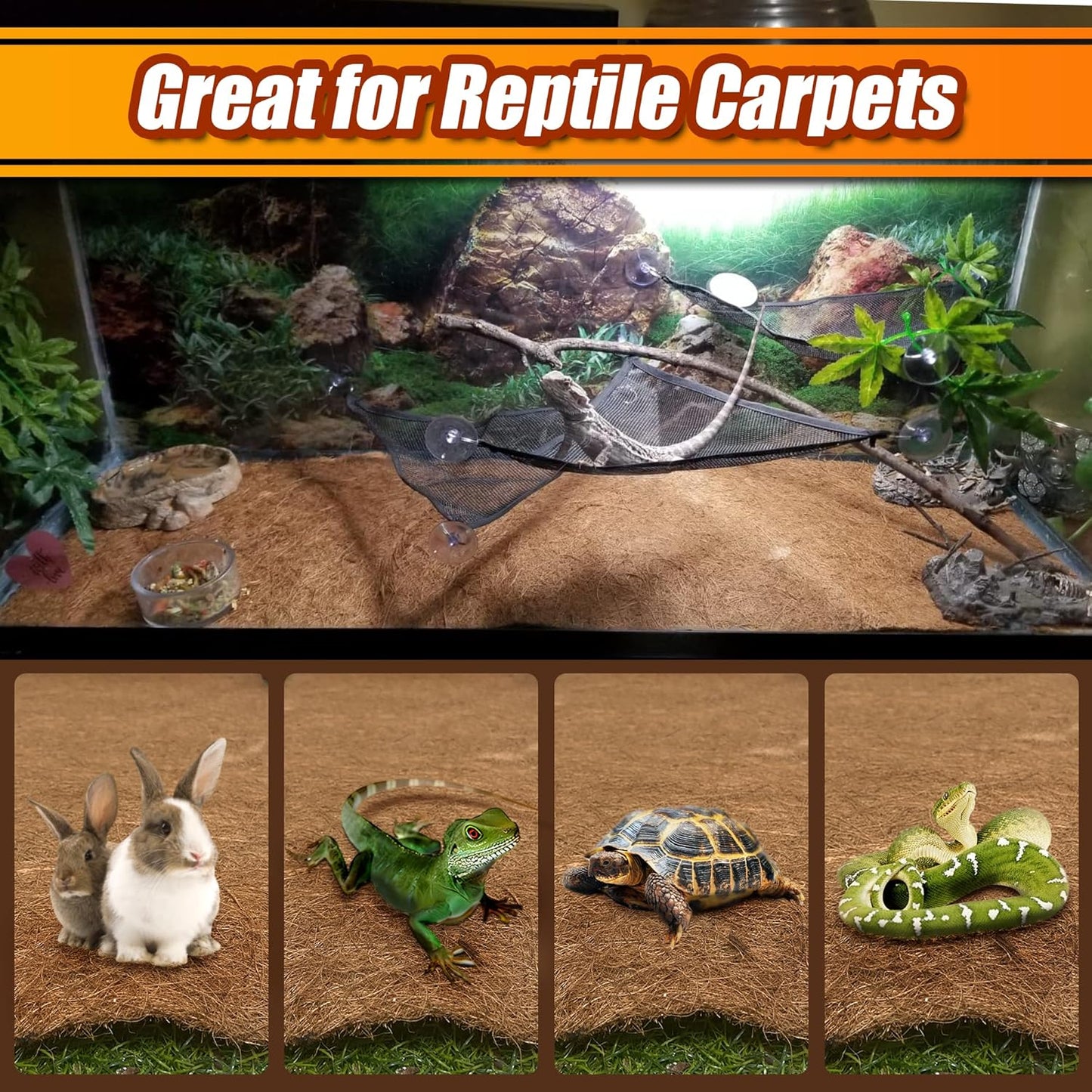 Coco Liner Roll, 16 x 120 Inch Coconut Fiber Liners for Planter Window Box Flower Basket, Natural Coco Mats Coco Coir Sheet for Reptile Carpet, Animal Pet Pad, Garden Decoration