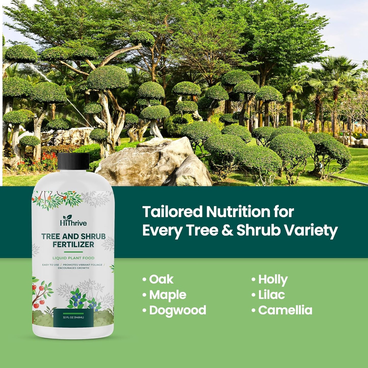 32oz Tree and Shrub Plant Food - Makes 32 Gallons of Tree and Shrub Fertilizer, Liquid Plant Fertilizer for Healthy Roots, Foliage & Year-Round Growth, Nutrient-Rich Formula for All Trees & Shrubs