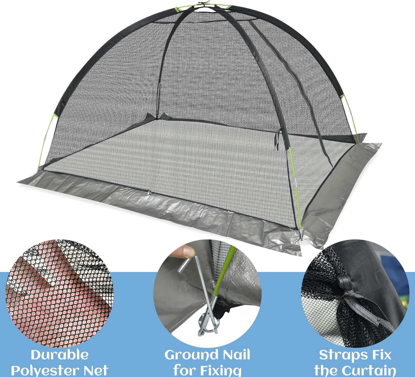 Crop Cages for Garden 10X8X4.8FT - Reusable Mesh Plant Cover for Outdoor Raised Garden Bed Protection Sun Shade & Bird Netting for Fruits/Vegetables and Bushes