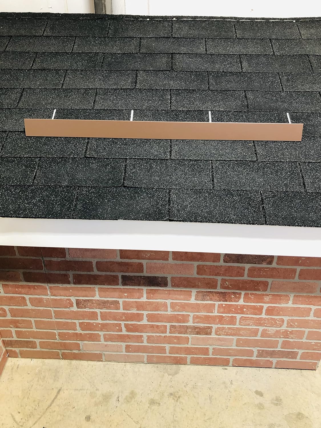 EAGLE 1- Shingle Roof Rain Diverter 40 Inches Long- 26 Gauge Material- Easy to Install- Includes Stainless Steel Nails (4, Brown)